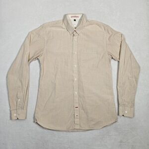 Apolis Global Citizen Mens Button-Up Shirt Size Medium Classic Woven Light Brown